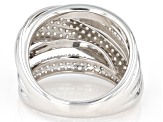 Pre-Owned White Cubic Zirconia Rhodium Over Sterling Silver Ring 2.48ctw