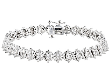 Pre-Owned Moissanite Platineve Tennis Bracelet 1.40ctw DEW