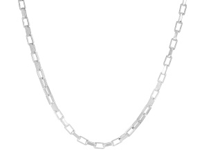 Pre-Owned Sterling Silver 3.6mm Rectangular Box Chain Necklace