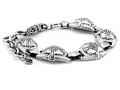 Pre-Owned Sterling Silver Hammered Bracelet