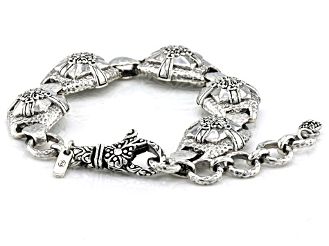 Pre-Owned Sterling Silver Hammered Bracelet