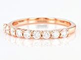 Pre-Owned Moissanite 14k Rose Gold Band Ring .45ctw DEW