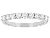 Pre-Owned Moissanite Rhodium Over 14k White Gold Band Ring .45ctw DEW