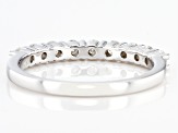 Pre-Owned Moissanite Rhodium Over 14k White Gold Band Ring .45ctw DEW