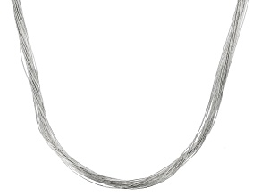 Pre-Owned 10 Strand 30" Liquid Silver Necklace