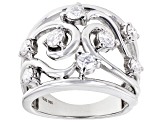 Pre-Owned Moissanite Platineve Scatter Design Ring 1.04ctw DEW.