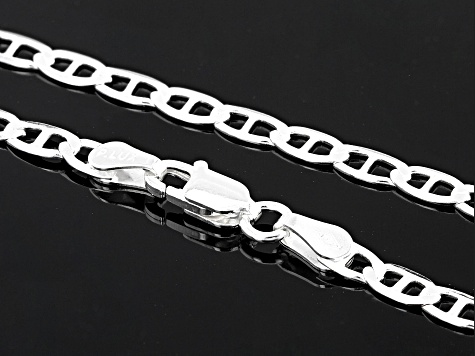 Pre-Owned Sterling Silver Set Of 2 18 And 20 Inch Mariner Chains