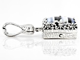 Pre-Owned Blue Opal Silver Locket Enhancer Locket