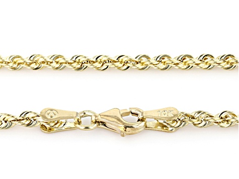 Pre-Owned 10K Yellow Gold 2.5mm Rope 22 Inch Chain.