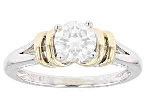 Pre-Owned Moissanite platineve two tone ring 1.00ct DEW
