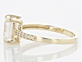 Pre-Owned White Zircon 10k Yellow Gold Ring 2.00ctw