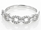Pre-Owned White Diamond 14k White Gold Link Band Ring 0.25ctw