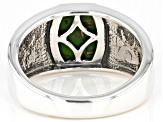 Pre-Owned Green Turquoise Silver Men's Ring