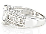 Pre-Owned Fabulite Strontium Titanate and white zircon rhodium over sterling silver ring 2.45ctw
