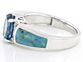 Pre-Owned London Blue Topaz Rhodium Over Silver Ring 2.70ctw