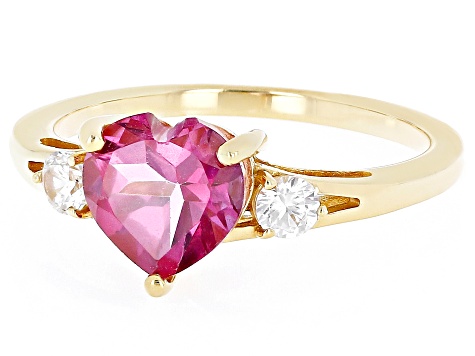 Pre-Owned Pink Topaz 18k Yellow Gold Over Sterling Silver Ring 2.07ctw