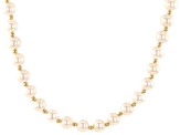 Pre-Owned White Cultured Freshwater Pearl 14k Yellow Gold 18 Inch Necklace