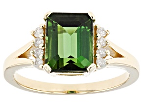 Pre-Owned Green Tourmaline 14k Yellow Gold Ring 2.37ctw