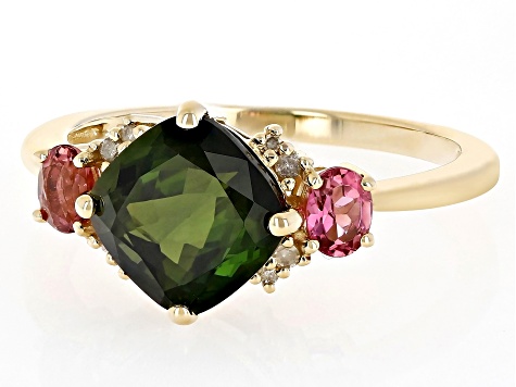 Pre-Owned Green Tourmaline 14k Yellow Gold Ring 2.54ctw