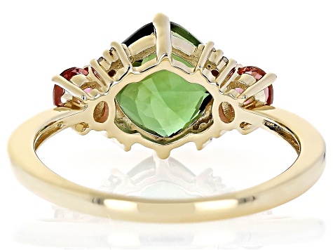 Pre-Owned Green Tourmaline 14k Yellow Gold Ring 2.54ctw