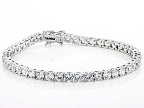 Pre-Owned Dillenium Cut White Cubic Zirconia Rhodium Over Sterling Silver Jewelry Set 18.92ctw