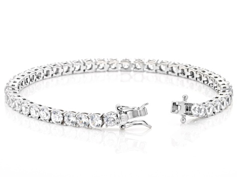 Pre-Owned Dillenium Cut White Cubic Zirconia Rhodium Over Sterling Silver Jewelry Set 18.92ctw