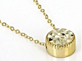 Pre-Owned 10K Yellow Gold Diamond-Cut Circle 18 Inch Necklace