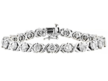 Picture of Pre-Owned Moissanite Platineve Tennis Bracelet 11.00ctw DEW