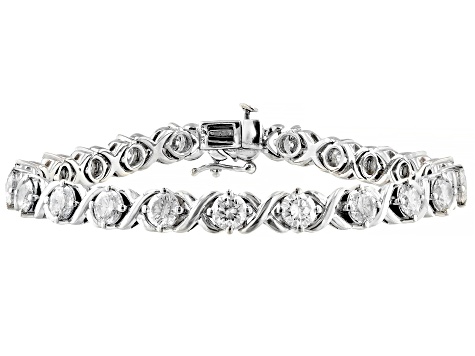 Pre-Owned Moissanite Platineve Tennis Bracelet 11.00ctw DEW