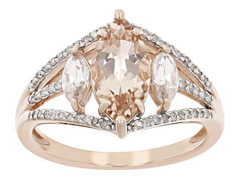 Pre-Owned Peach Cor-de-Rosa Morganite 10k Rose Gold Ring 2.05ctw