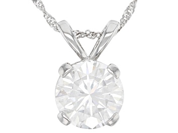 Picture of Pre-Owned Moissanite Platineve Solitaire Pendant 7.00ct DEW