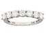 Pre-Owned Moissanite Rhodium Over 14k White Gold Band Ring 1.12ctw DEW.