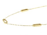 Pre-Owned 14K Yellow Gold Paperclip Station 20 Inch Chain Necklace