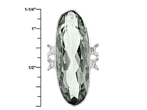 Pre-Owned Green Prasiolite Sterling Silver Bracelet 48.00ctw