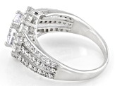 Pre-Owned White Cubic Zirconia Platinum Over Sterling Silver Ring (2.71ctw DEW)