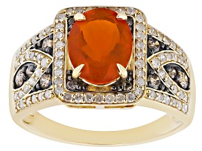 Pre-Owned Orange Fire Opal 14k Yellow Gold Ring 1.51ctw