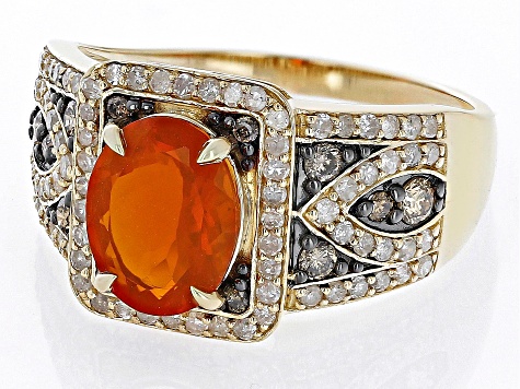 Pre-Owned Orange Fire Opal 14k Yellow Gold Ring 1.51ctw