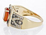 Pre-Owned Orange Fire Opal 14k Yellow Gold Ring 1.51ctw