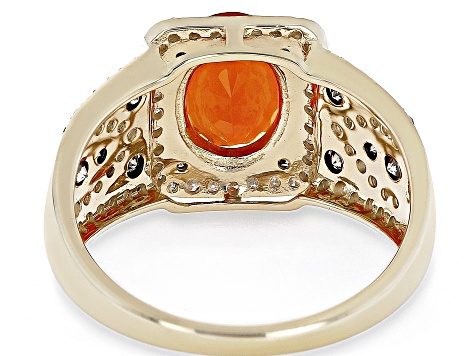 Pre-Owned Orange Fire Opal 14k Yellow Gold Ring 1.51ctw