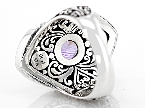 Pre-Owned Amethyst Sterling Silver Filigree Ring 2.84ct