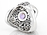 Pre-Owned Amethyst Sterling Silver Filigree Ring 2.84ct