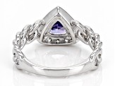 Pre-Owned Blue Tanzanite Rhodium Over Sterling Silver Ring 1.58ctw