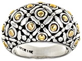 Pre-Owned Sterling Silver & 18K Yellow Gold Soka Flower Ring