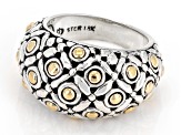 Pre-Owned Sterling Silver & 18K Yellow Gold Soka Flower Ring