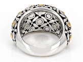 Pre-Owned Sterling Silver & 18K Yellow Gold Soka Flower Ring