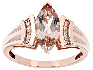 Picture of Pre-Owned Peach Morganite 10k Rose Gold Ring 1.30ctw