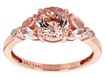 Picture of Pre-Owned Peach Morganite 10k Rose Gold Ring 1.37ctw