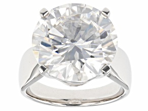 Pre-Owned Moissanite Platineve Solitaire Ring 12.00ct D.E.W