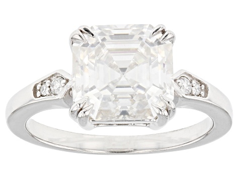 Pre-Owned Moissanite Platineve Ring 3.98ctw DEW.
