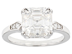 Pre-Owned Moissanite Platineve Ring 3.98ctw DEW.